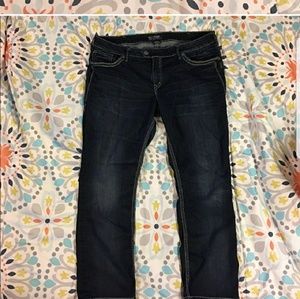 Silver Tuesday Mid Straight Jeans Sz 22, inseam 30